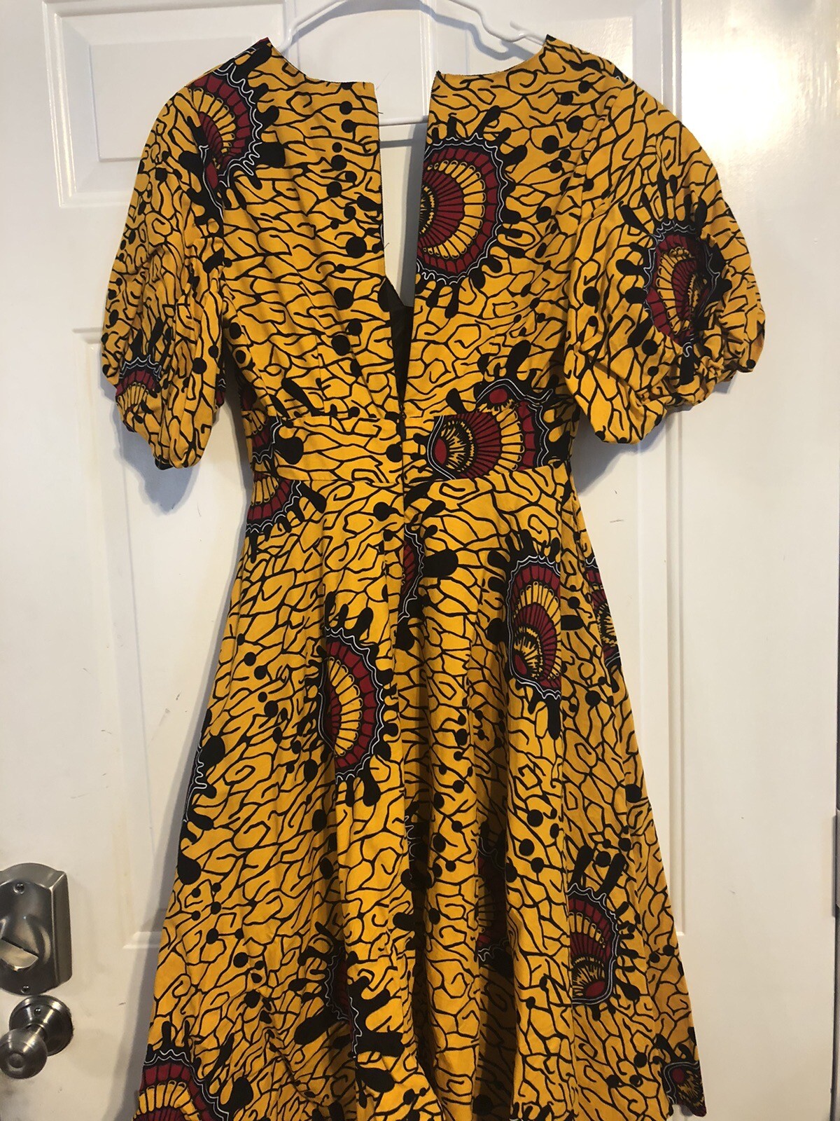 OFUURE African Print Dress w/ Ruffle Sleeves/ Beautiful Size S