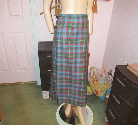 Geoffrey Tailor Highland Crafts Royal Mile Kilt L Scotland Heavy Wool Tartan EUC