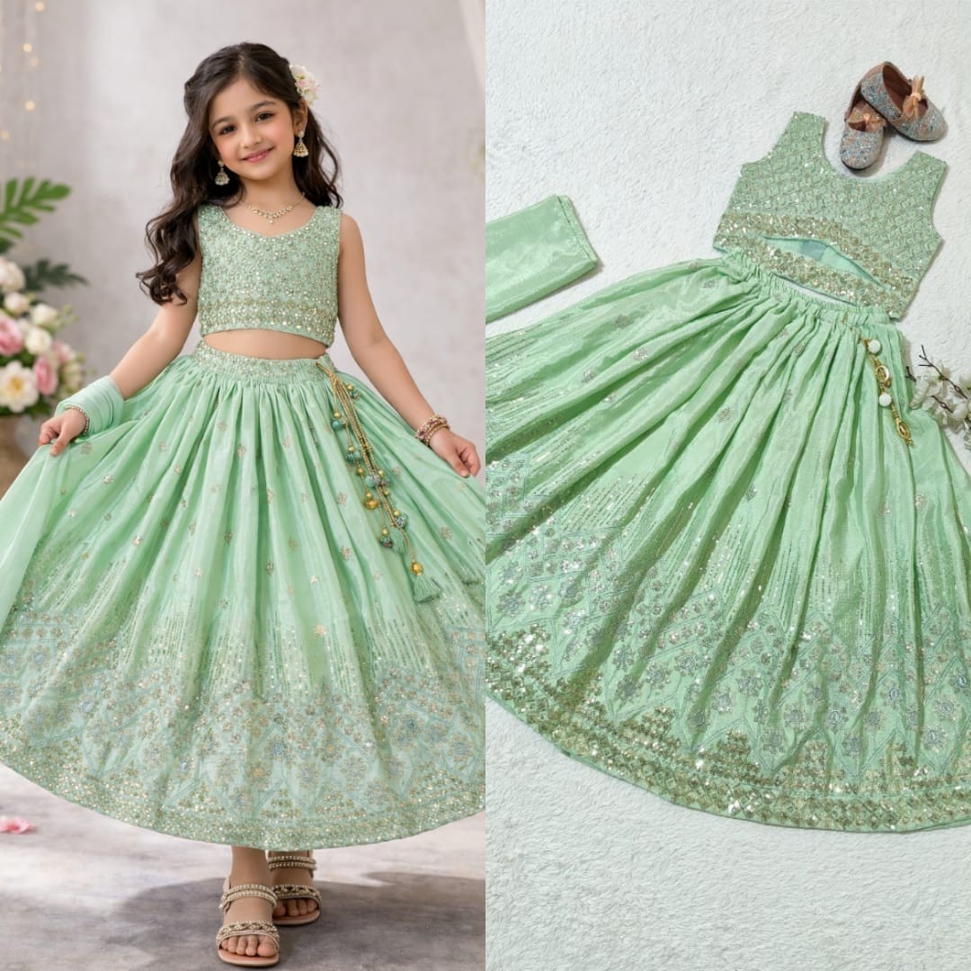 Readymade kids girls lehenga choli party wear eid indian girls designer dress