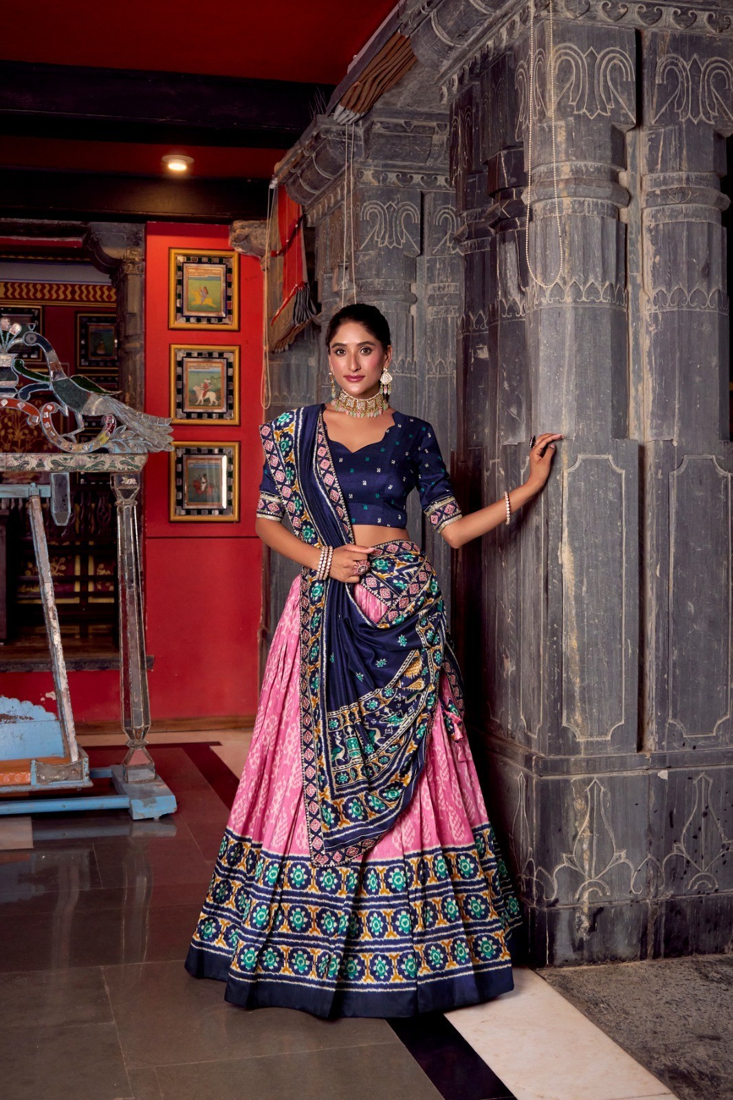 PURE TASAR SILK LEHENGA CHOLI WITH DUPATTA INDIAN TRADITIONAL OUTFIT