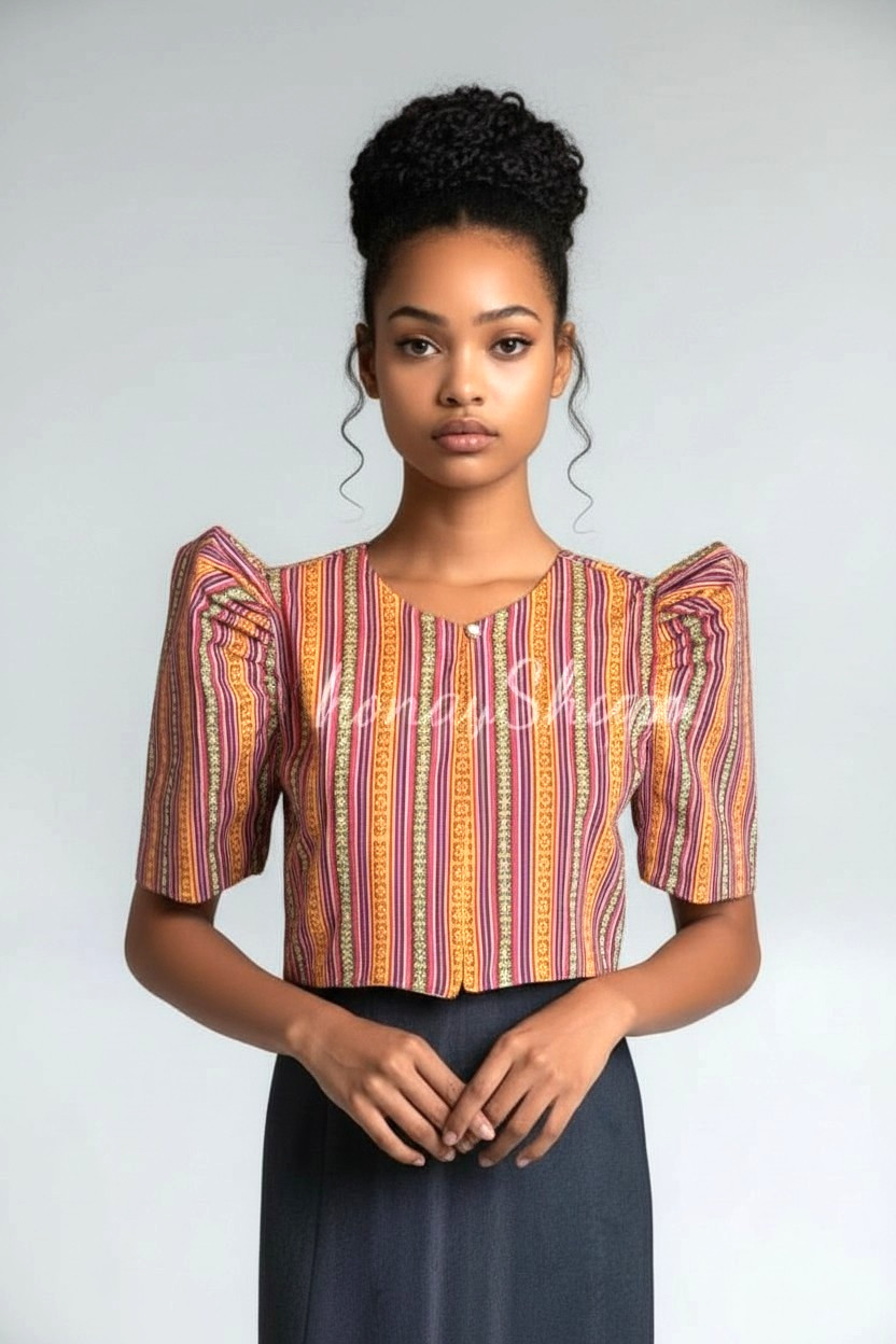 Handmade Filipino Ethnic Woven Bolero Jacket – Traditional Philippines Design