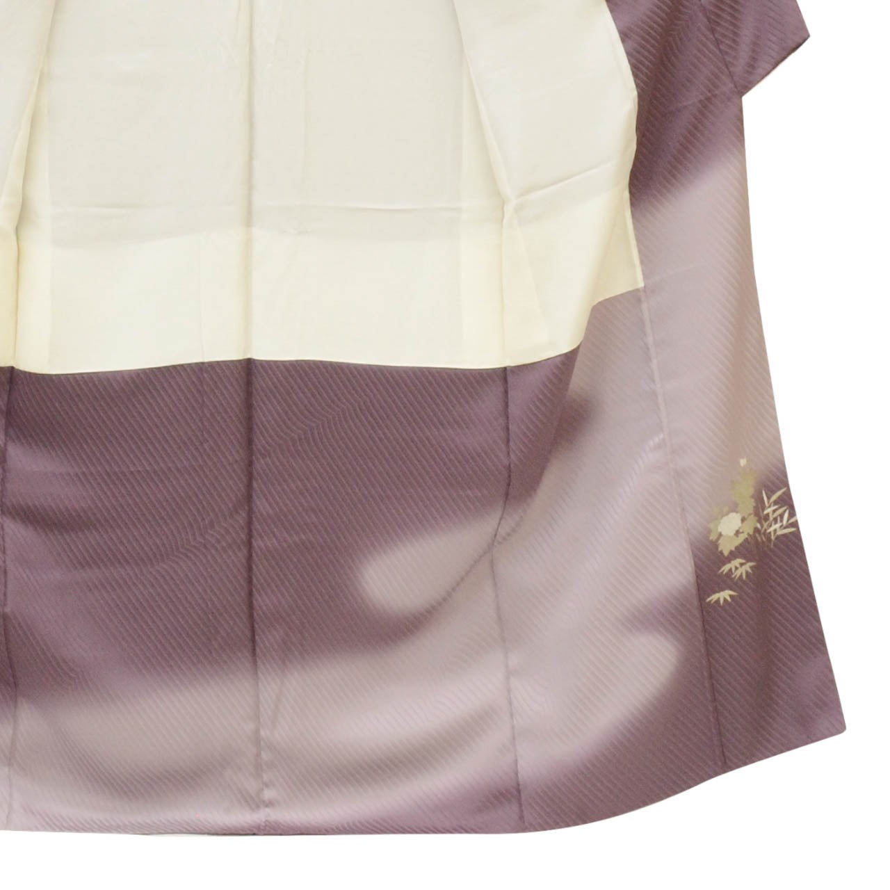 Vintage Japanese Kimono | Houmongi | Purple Silk Chirimen | uu1622b