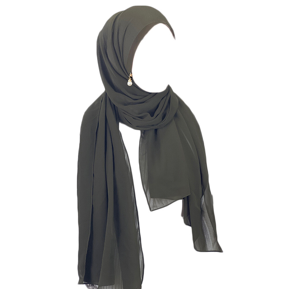 Instant Hijab Wrap Scarf Women Muslim Turban Head Cover Shawls Pull On Headscarf