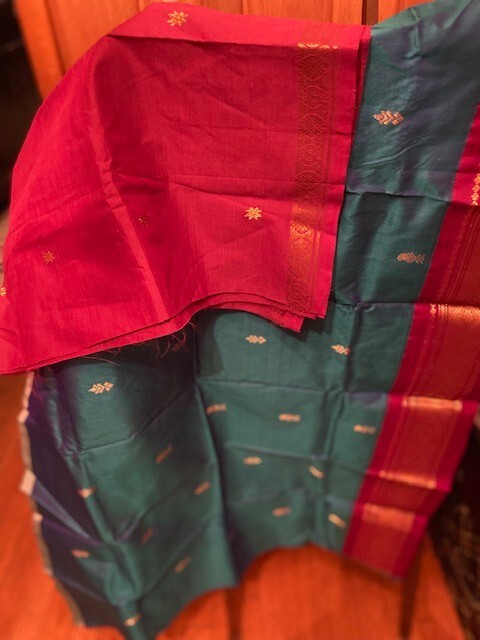 child Sari Saree and bodice material gold Kerala beautiful