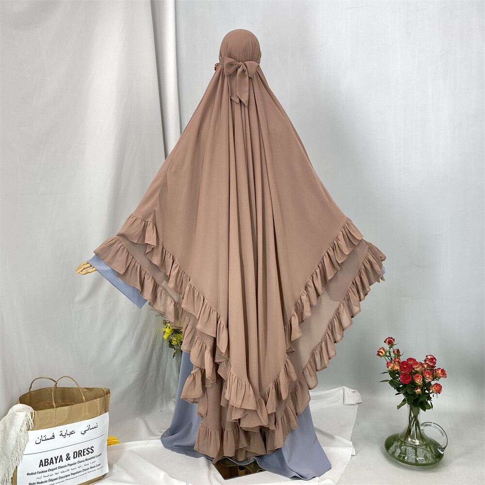 Islamic Women Overhead Large Khimar Muslim Hijab Prayer Niqab Kaftan Burqa Top