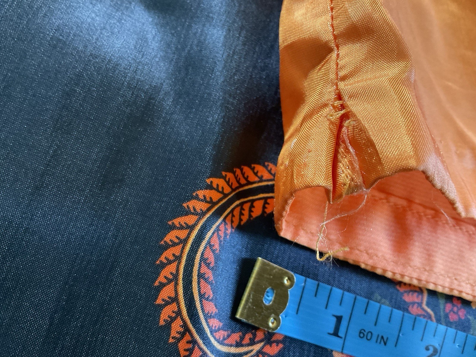 Orange And Black Indian Silk Saree With Stitched Blouse Japan