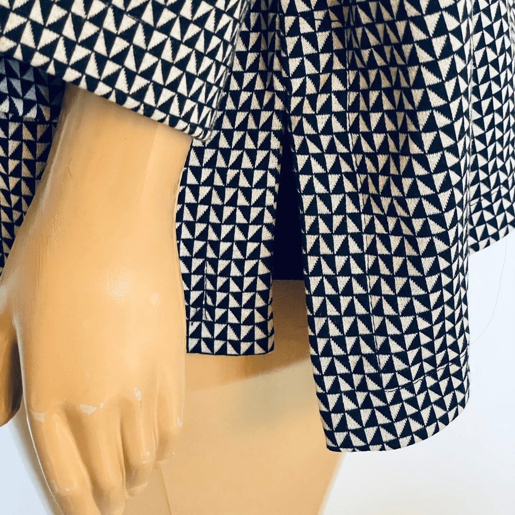 NWT Gorgeous MAX STUDIO LONDON 2X-3X Plus Size Black & Tan Geometric Print Tunic
