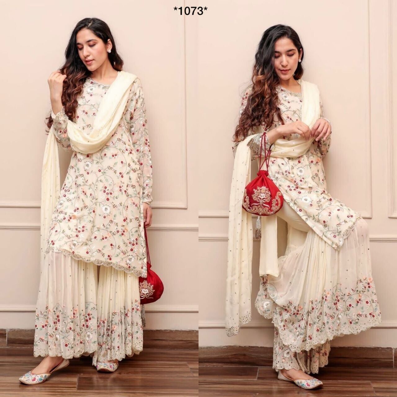 Function Wear Georgette Palazzo Suit With Dupatta For Women And Girls