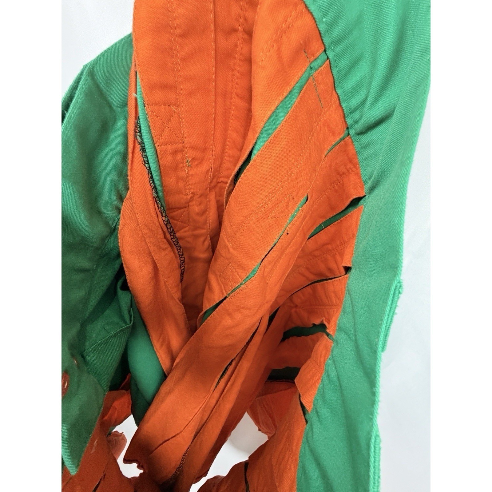 Custom Utility Kilt Green Orange Cargo Celtic Festival Highland LARP Size 44 Men