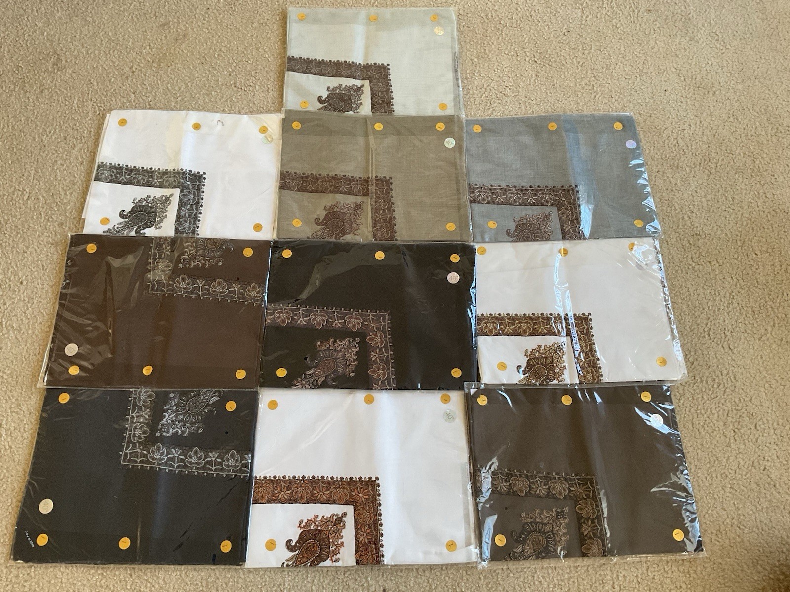 Traditional High Quality Arab Yemeni Shemagh Turbans with Embroidery 40in