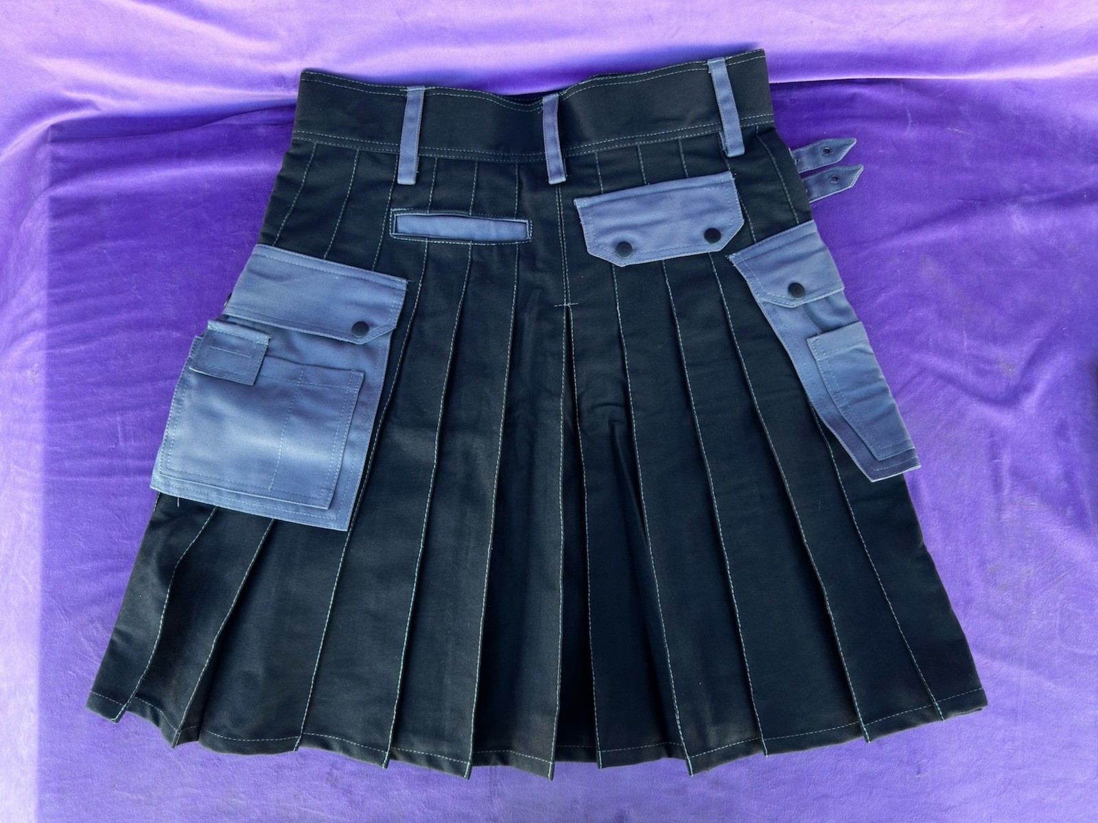 UT Black Utility Pocket Kilt Size 36 Techwear Festival Punk UT Kilts Scotland