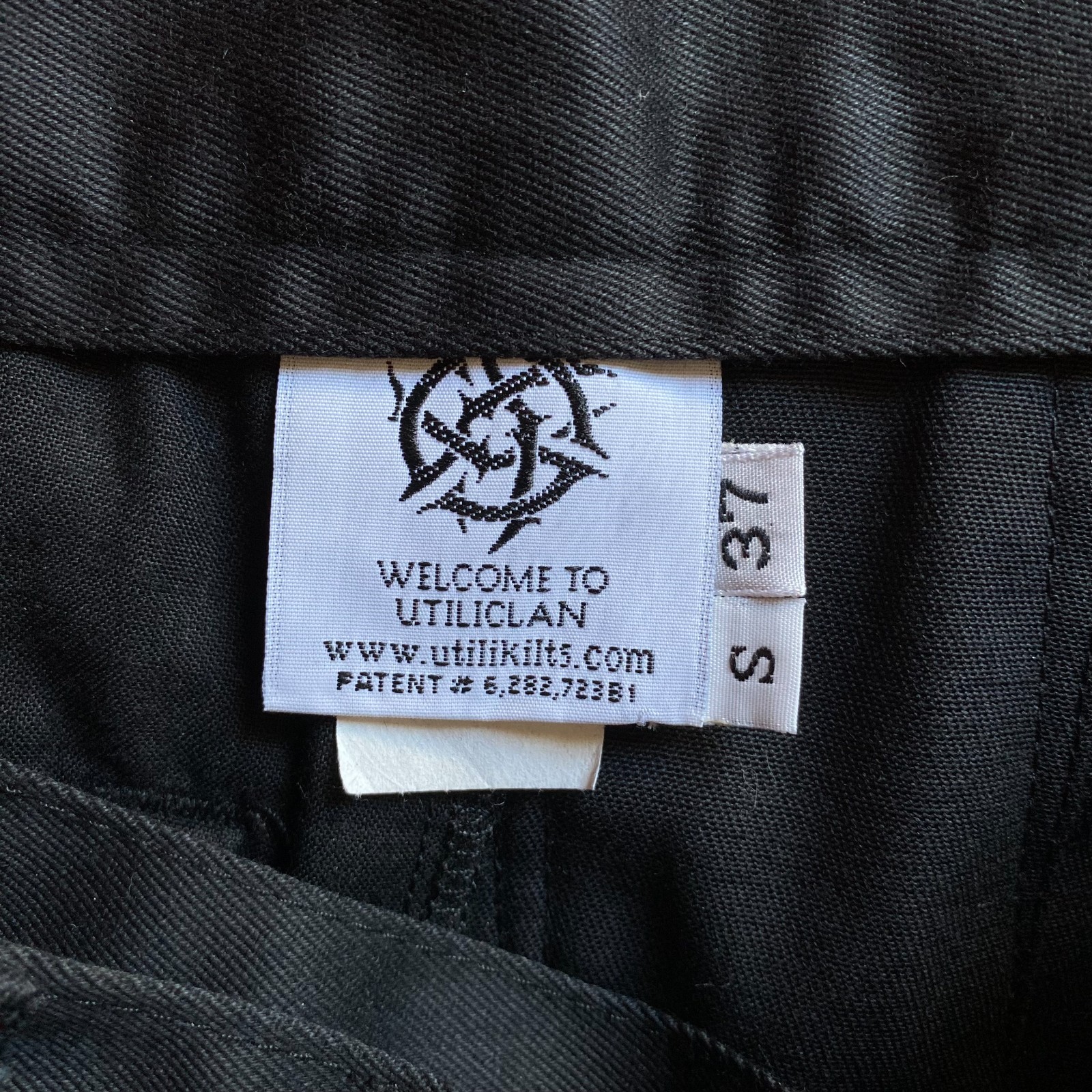 VTG 05 Utilikilts Kilt Mens 37 Black Workman Duck Canvas Cargo Tactical Pleats