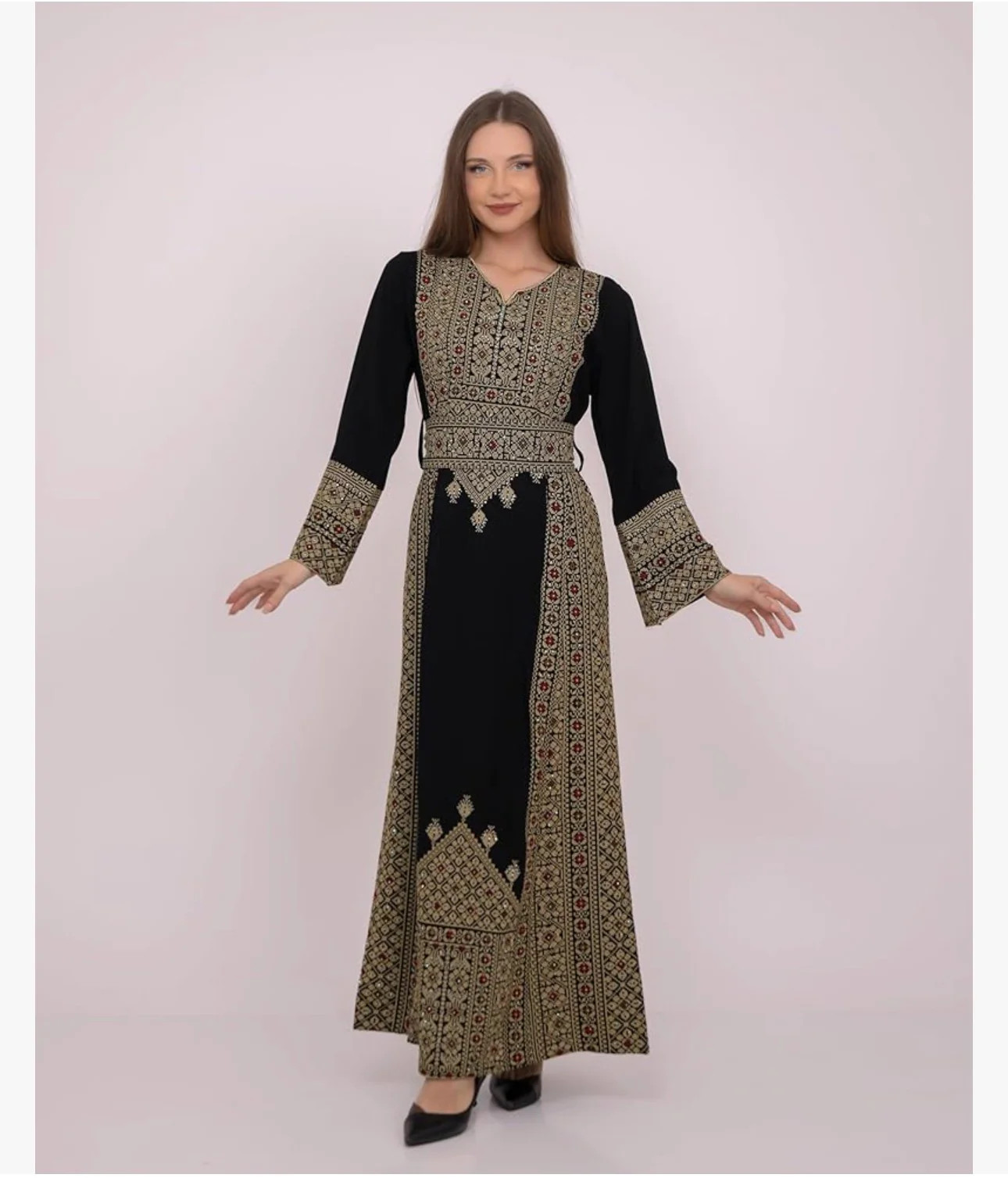 Tarif Thobe – Women’s Embroidered Dress, Perfect for Eid, Abaya, Ramadan