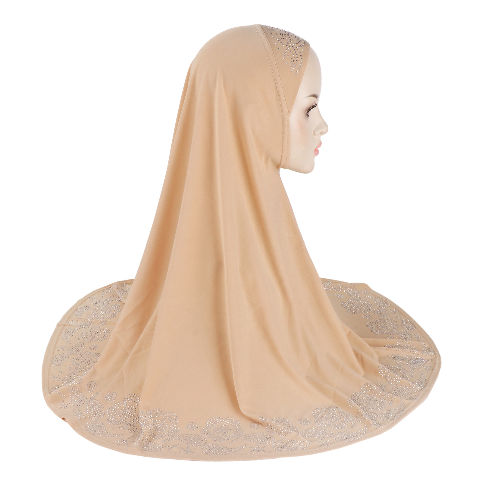 Women Hijab Muslim Rhinestone Instant Scarf Headties Turban Shawls Arab Shayla
