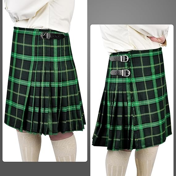 Kilt for Men I Scottish Tartan Kilt Polyviscose 8 Yard Traditional Mens Kilt