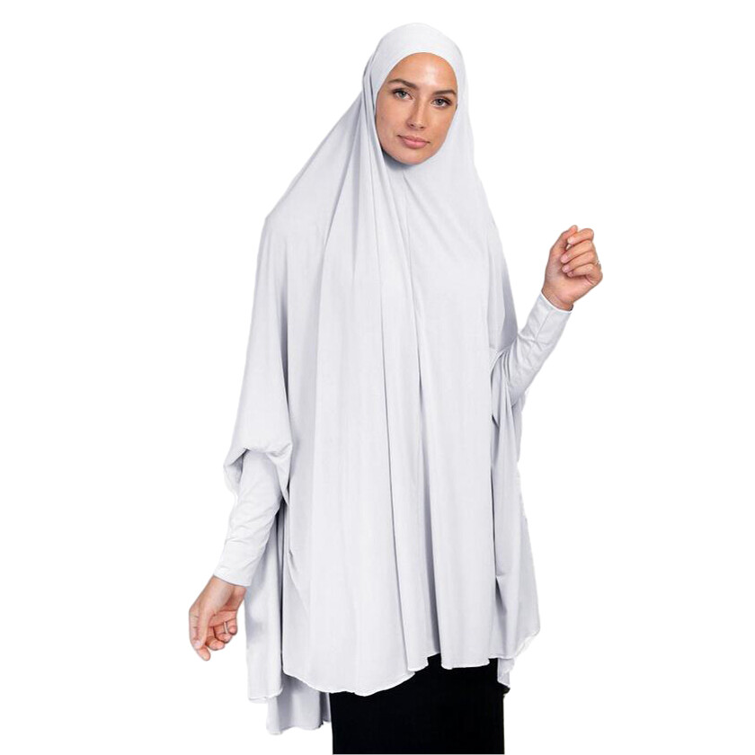 Muslim Large Khimar Prayer Hijab Women Head Scarf Overhead Burqa Niqab Caftan