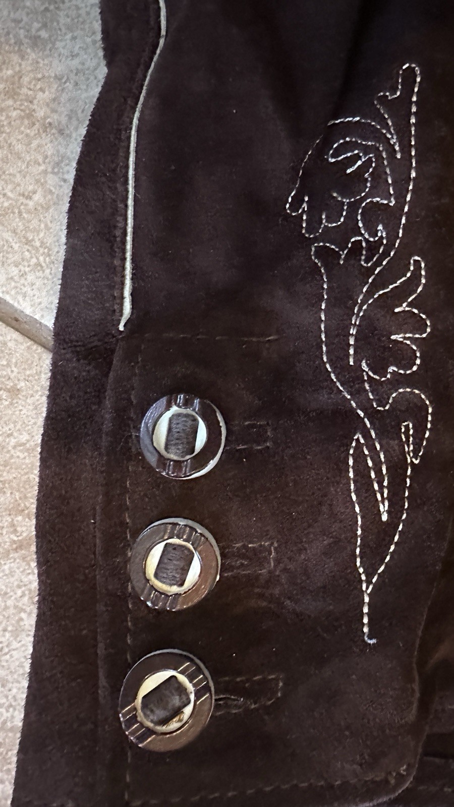 Authentic German Lederhosen genuine, Dark Brown Suede/Leather size 52 US XL