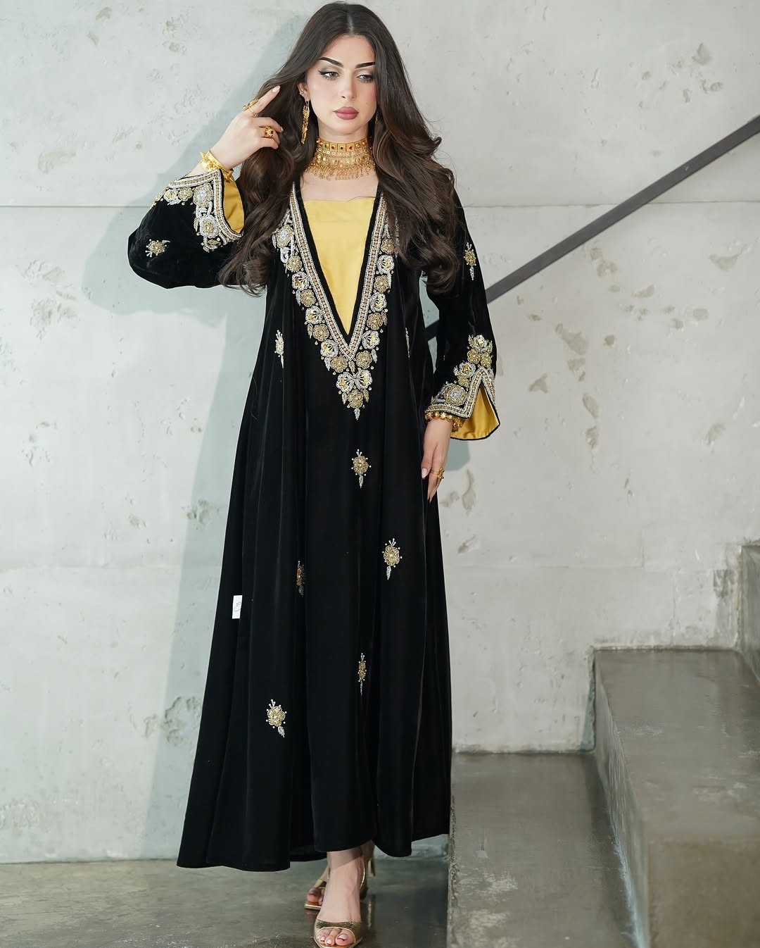 Prayer Muslim Long Sleeves Velvet Caftan Kaftan Abaya jalabiya hijab farasaha