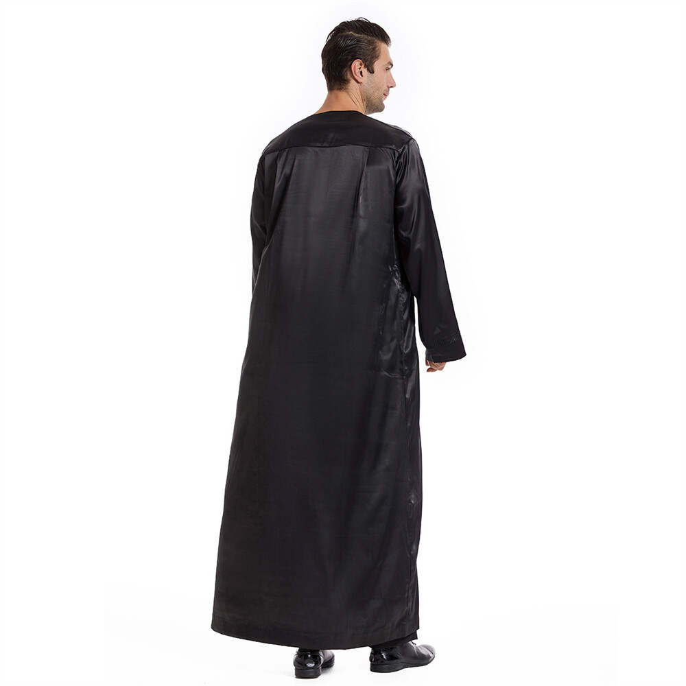 Muslim Men Saudi Abaya Kaftan Thobe Jubba Thoub Robe Dress Dishdasha Arab Gown