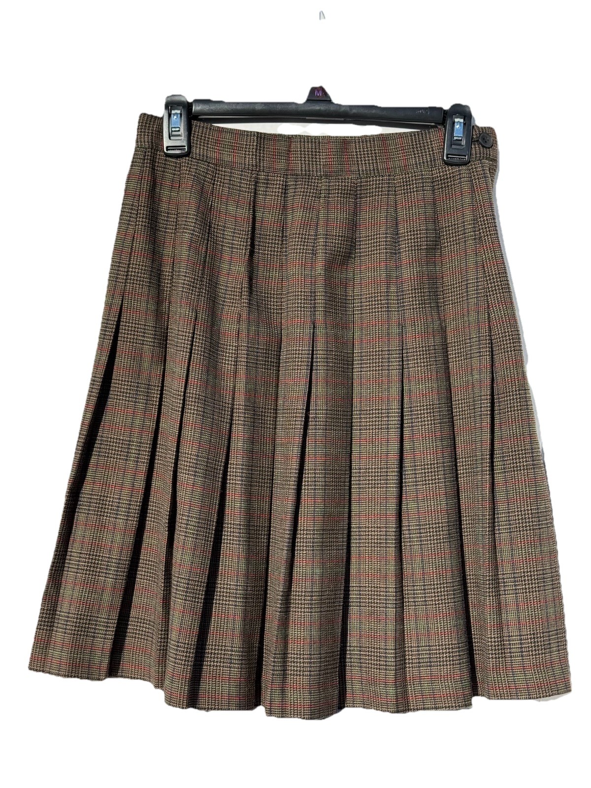 Glen plaid Glen check Prince of Wales Kilted Skirt Size 8 Modern Welsh Pleated