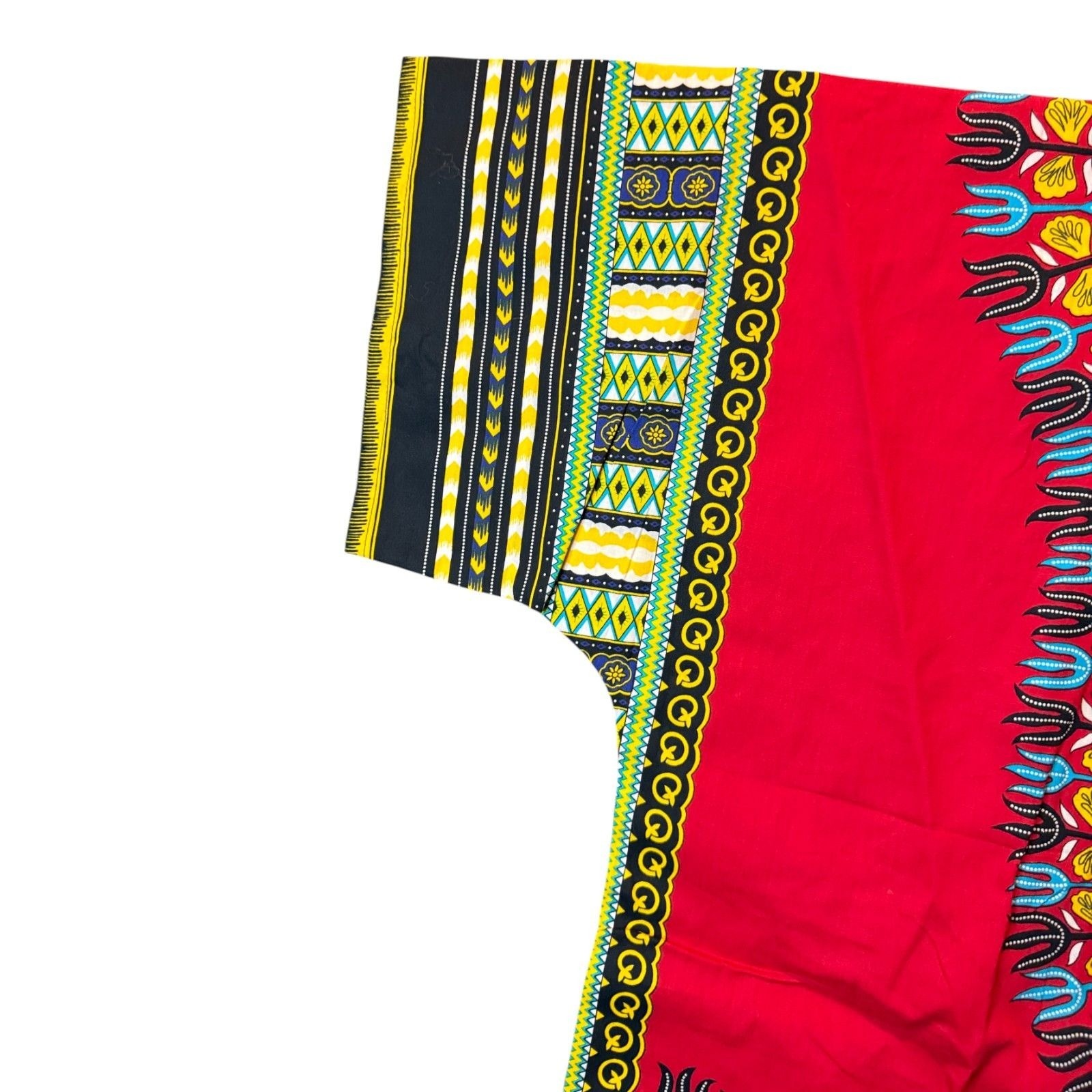 Traditional African Dashiki Shirt Vibrant Multicolor Size 54 Cotton Chanupon