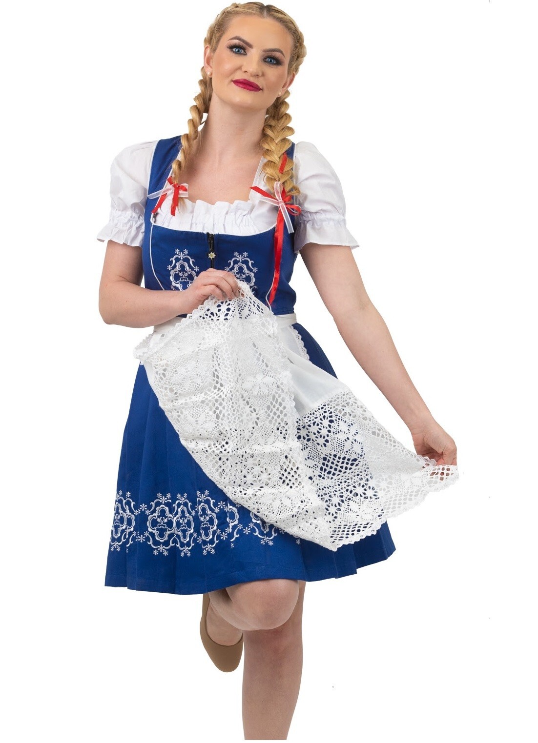 6 S Short German Dirndl Dress 3 Pc SET Short EMBROIDERED Oktoberfest Festival