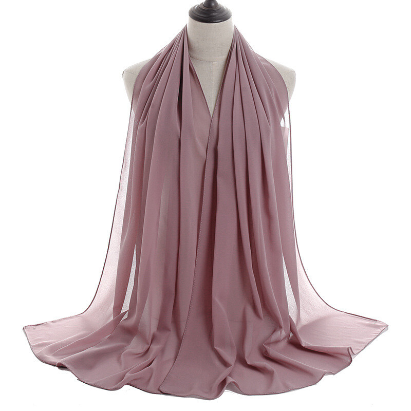 Muslim Plain Chiffon Hijab Scarf Scarves Long Shawl Female Muslim Hijab Wraps