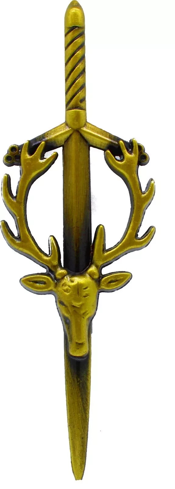 Stag Head Kilt Pin Antique Finish Scottish Kilt Accessory Sporran Kilt Fly Plaid