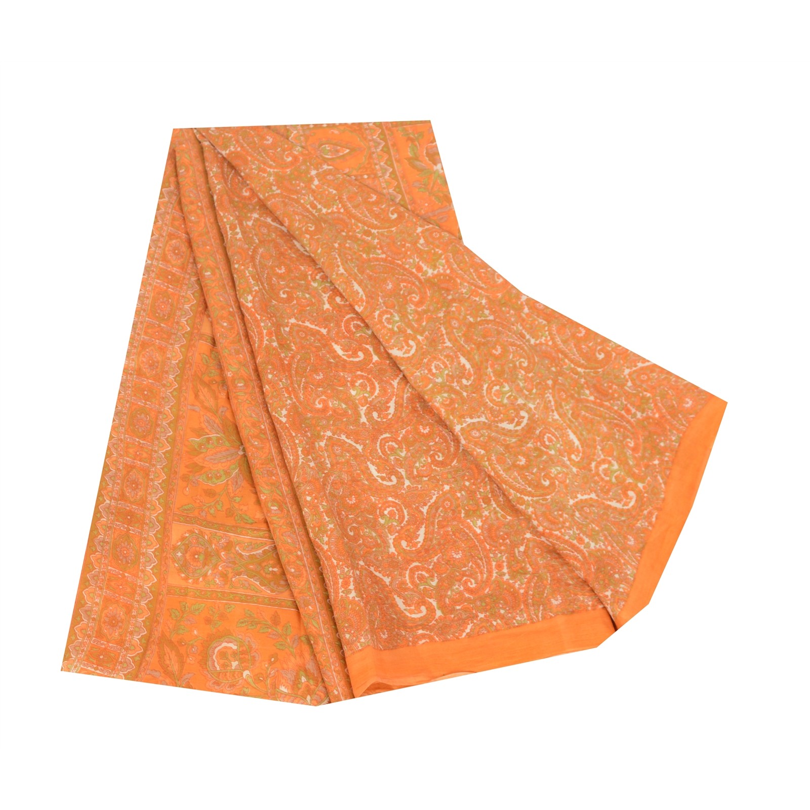 Sanskriti Vintage Sarees 100% Pure Silk Quilting Felting Craft Fabric Print Sari