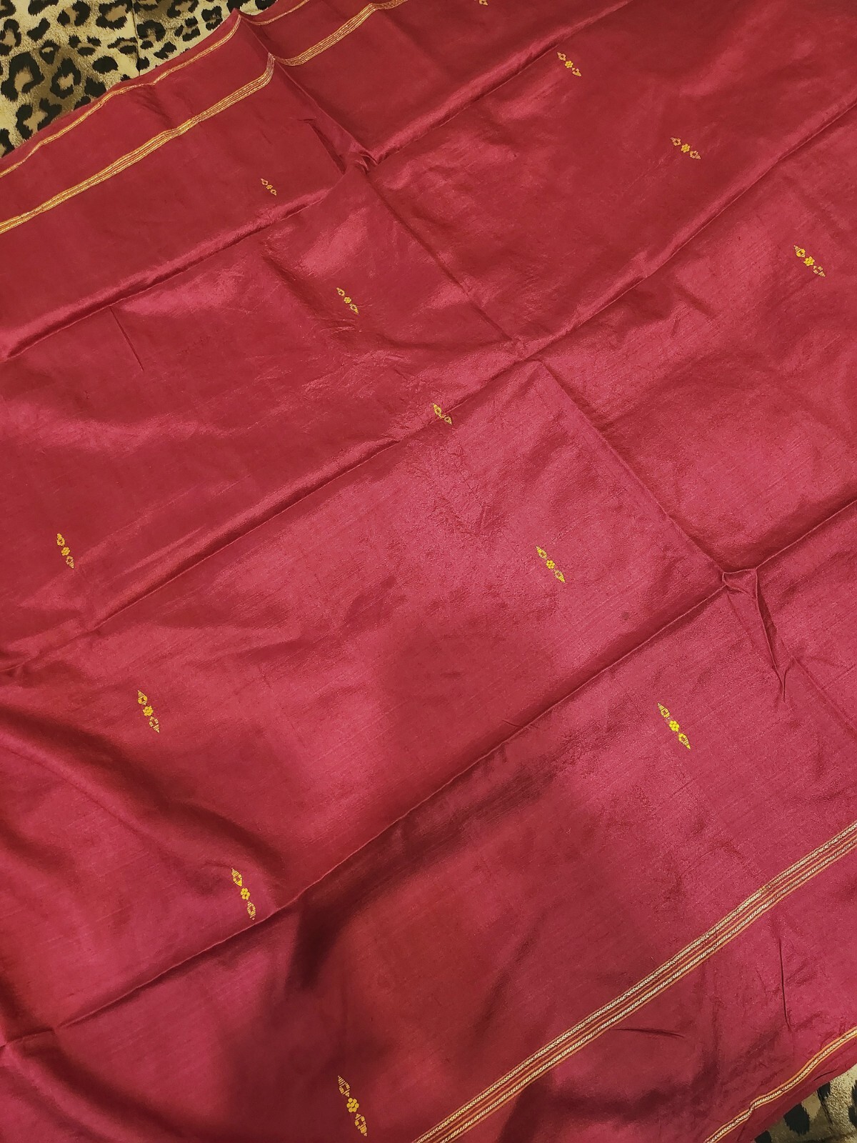 Vintage Magenta Sarees 100% Silk Indian Sari Fabric 45″x 204″