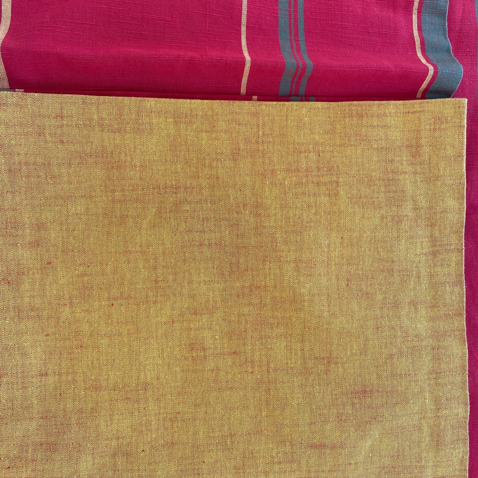 Japanese Vintage Kimono Nagoya Obi Cotton Red Traditional Authentic 136 x 12 in