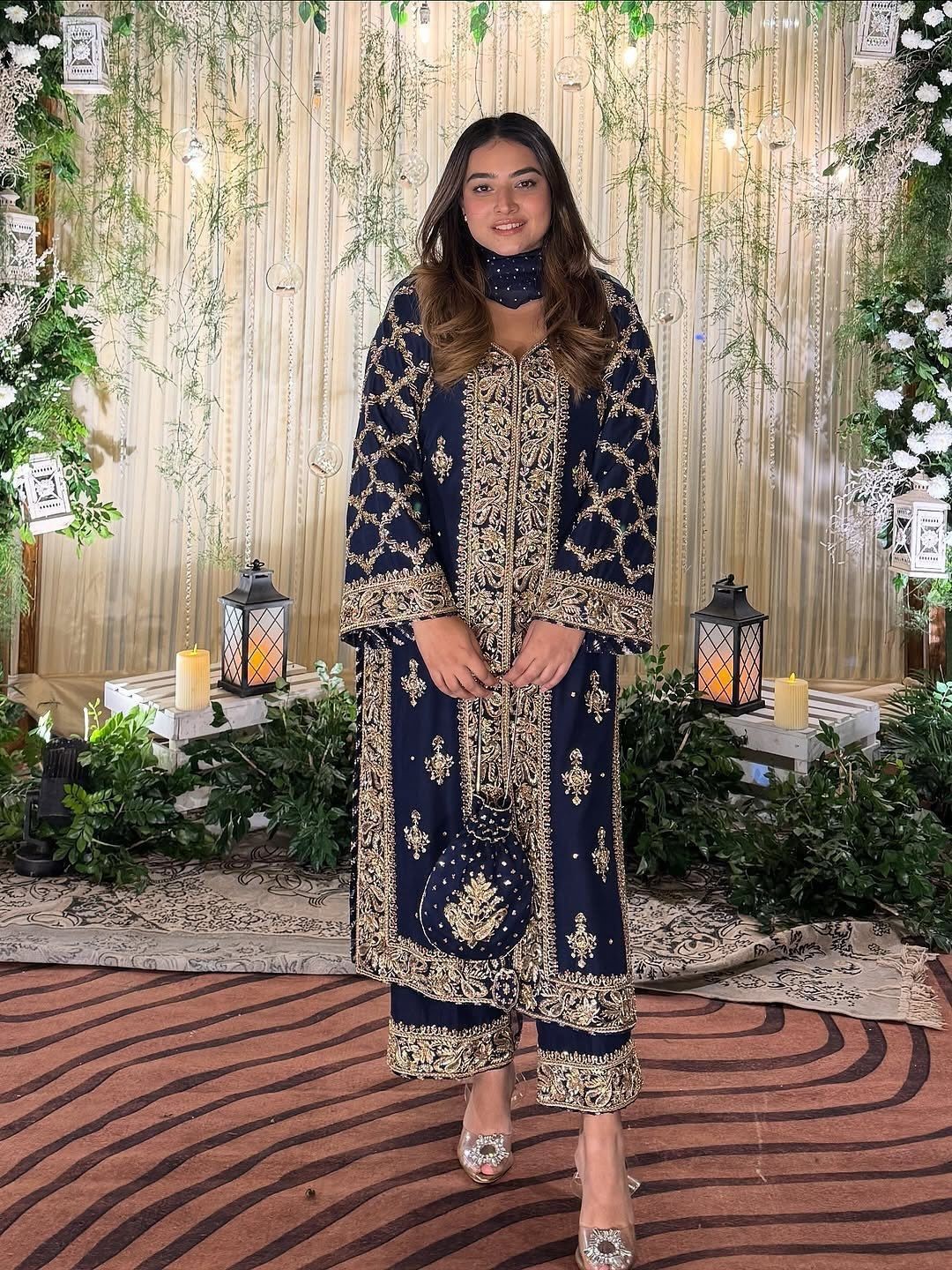Designer Indian Pakistani top plazzo Bollywood Dress Party Wear Suit wedding