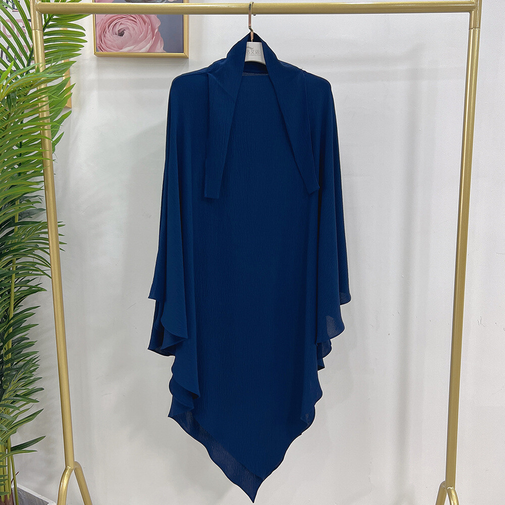 Ramadan Overhead Burqa Niqab Nikab Islamic Prayer Dress Muslim Khimar Scarf Tops