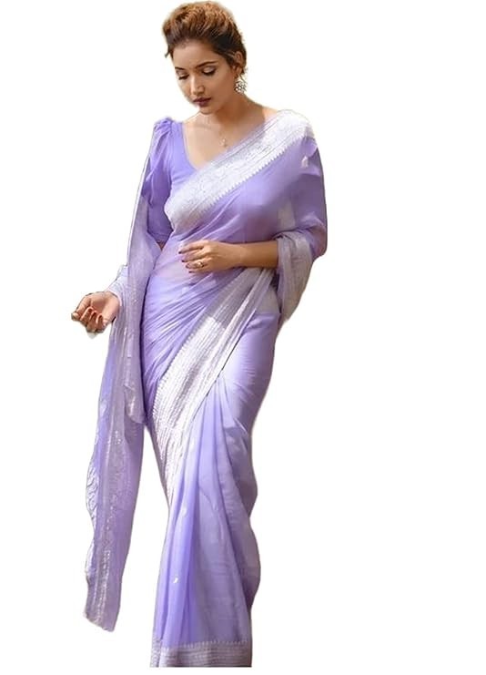 Women’s Cotton Linen Saree With Blouse Piece