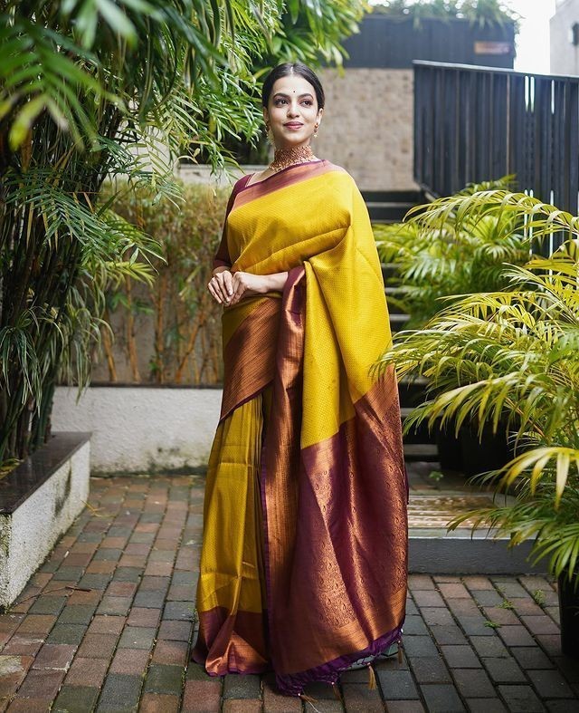 Designer Lichi Silk Saree Jacquard Work Rich Pallu Traditional Wedding Wear