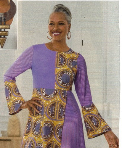 Size 8 Ashro Purple Gold Afrocentric African American Pride Queen’s Quad Dress