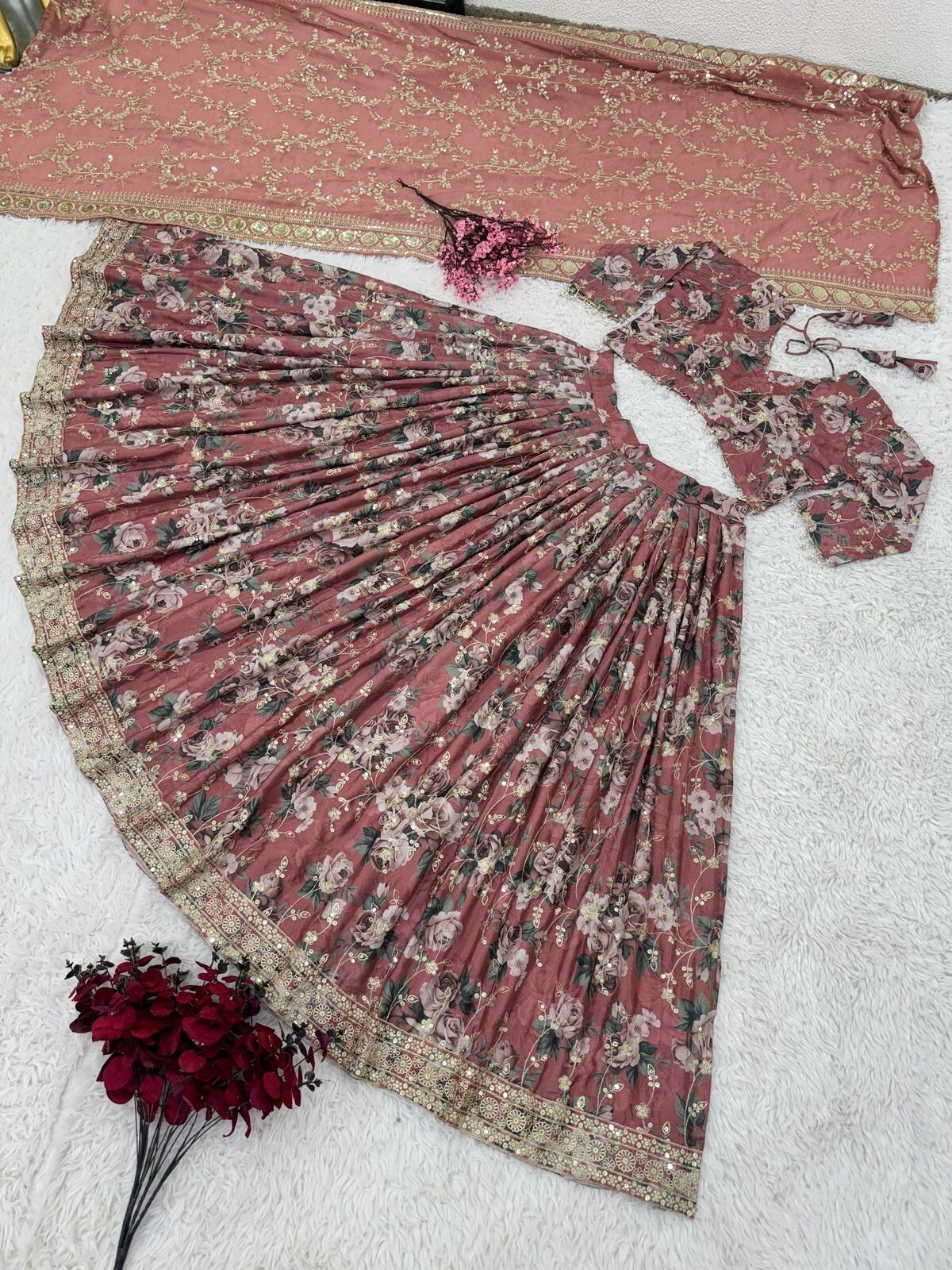 LEHENGA CHOLI INDIAN BOLLYWOOD WEDDING PARTY PAKISTANI WEAR READYMADE