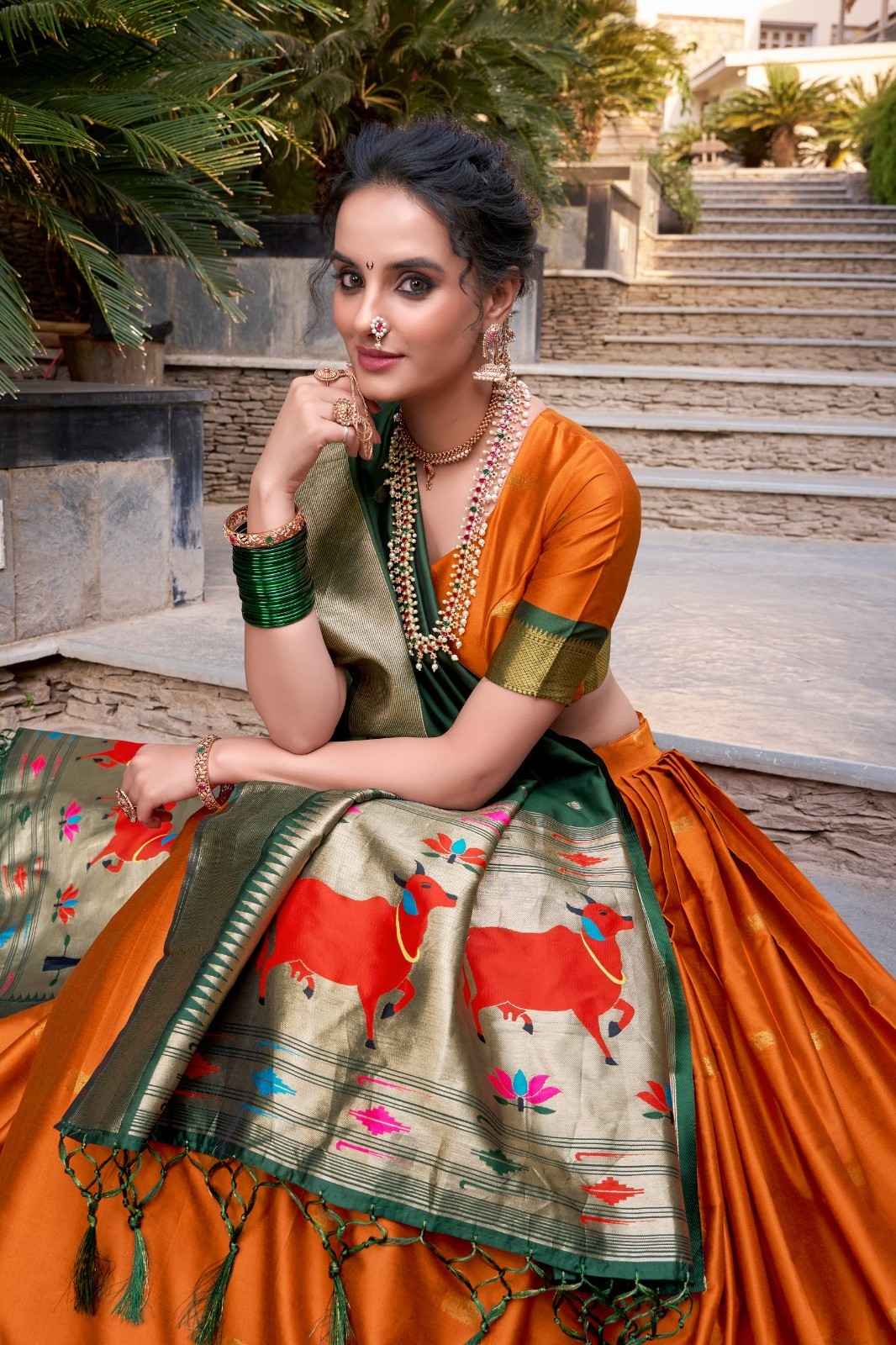 STEPNSHOP FESTIVAL WEAR LEHENGA WITH ZARI WORK 22001