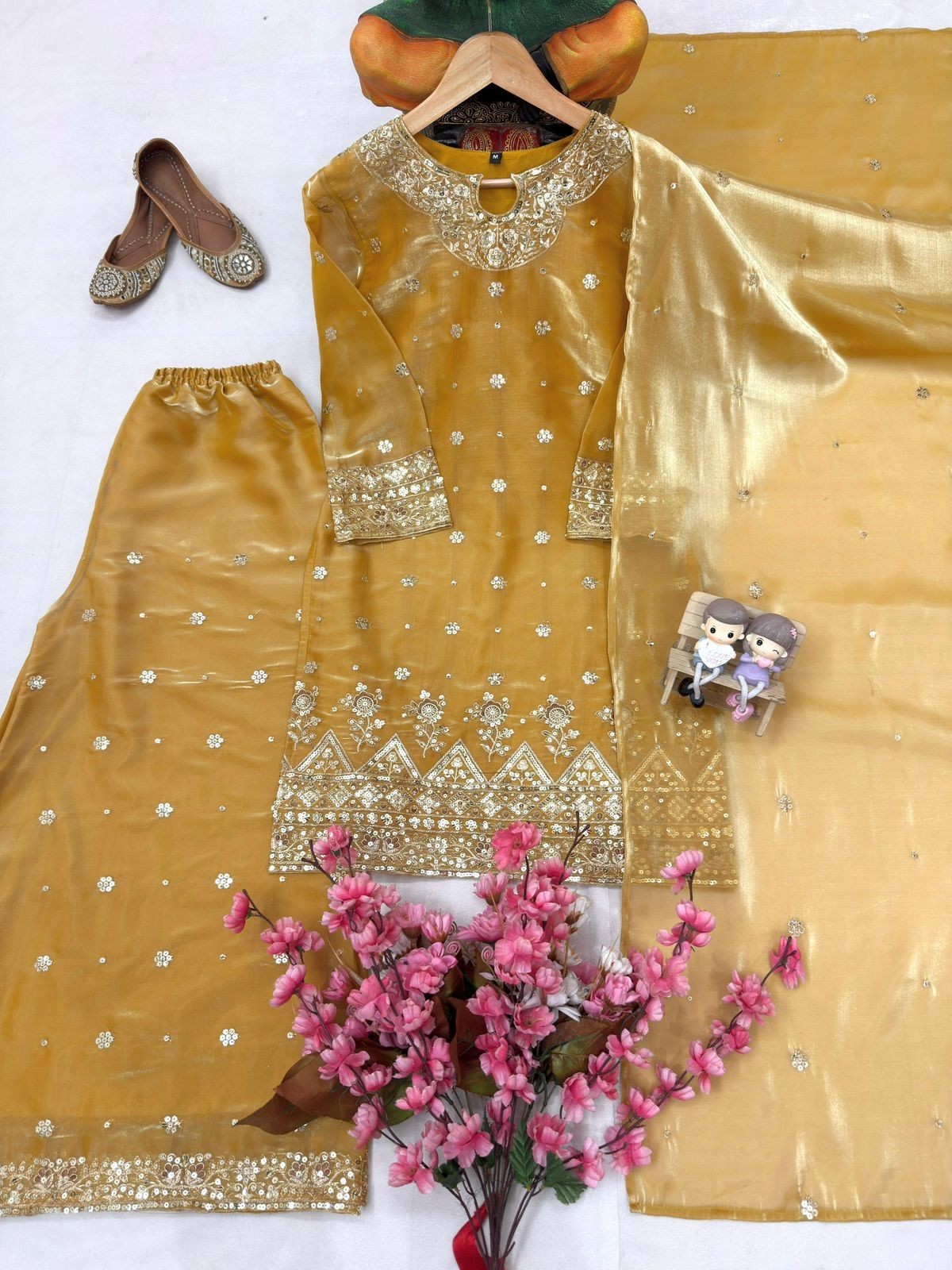Designer Indian Pakistani top plazzo Bollywood Dress Party Wear Suit wedding