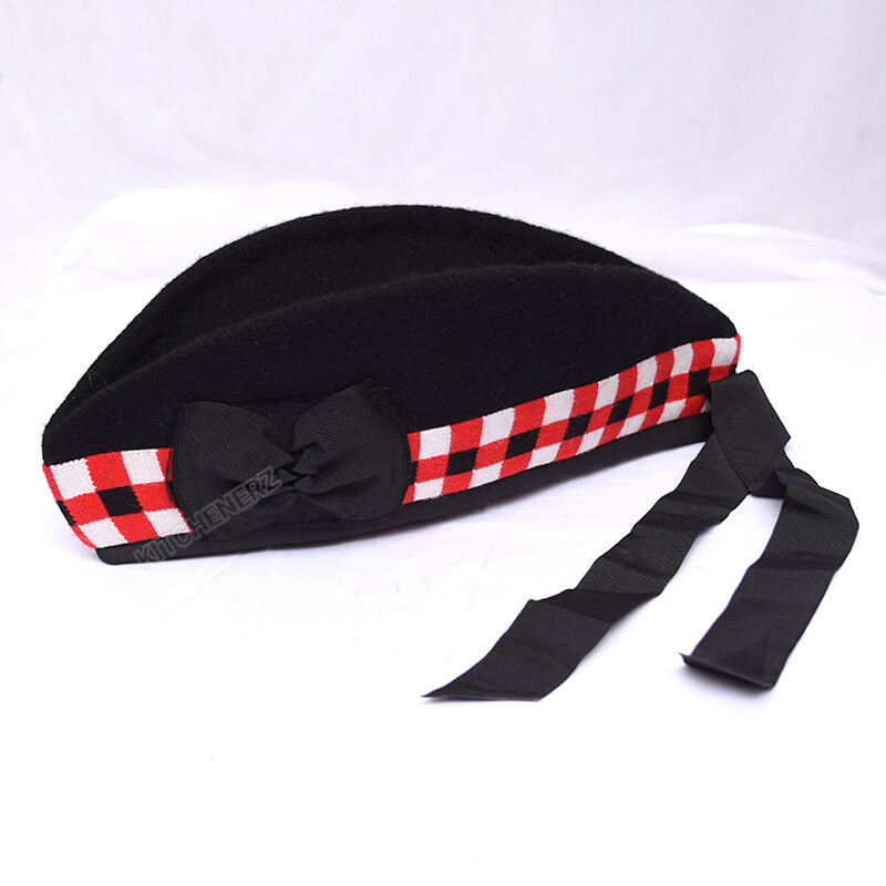 New! Scottish Black Watch Dicing Glengarry Hat