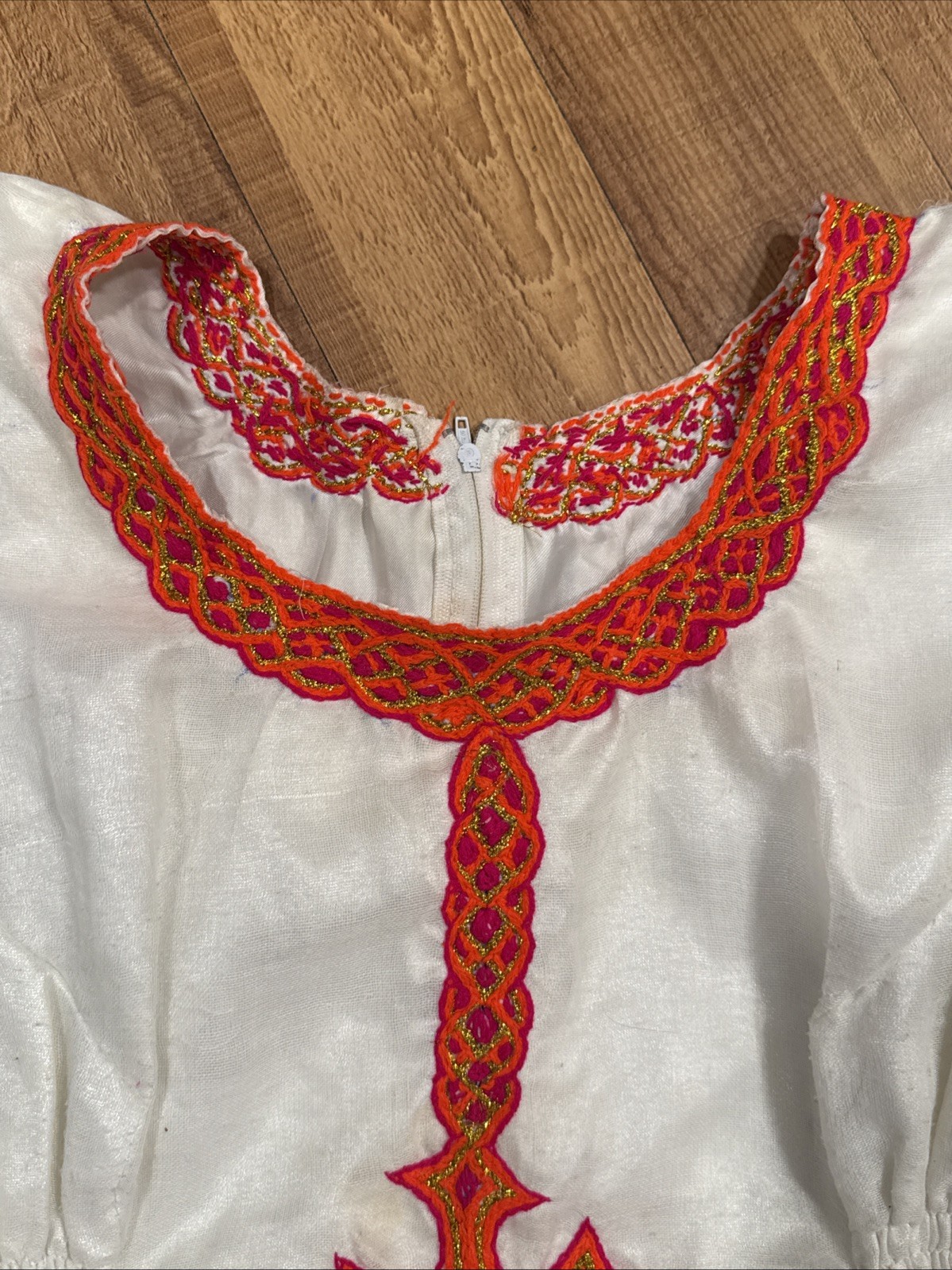 Ethiopian Traditional Dress Handmade Habesha Kemis Embroidered Floral Maxi Dress