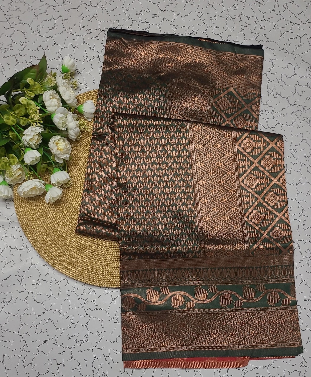 DESIGNER SAREE BOLLYWOOD PARTY WEAR BLOUSE INDIAN WEAR SOFT LICHI SILK WEDDING