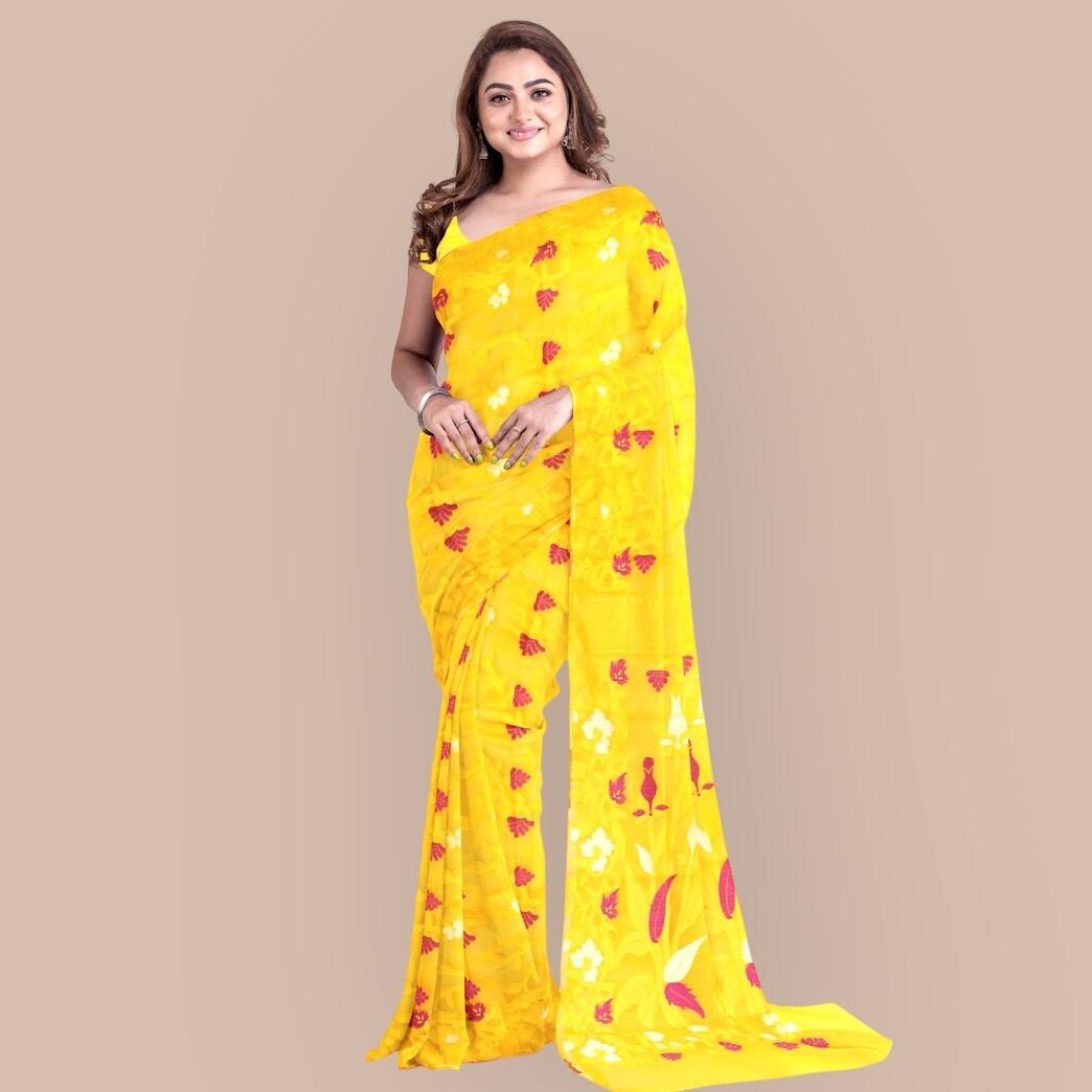 Soft Cotton Dhakai Jamdani Saree