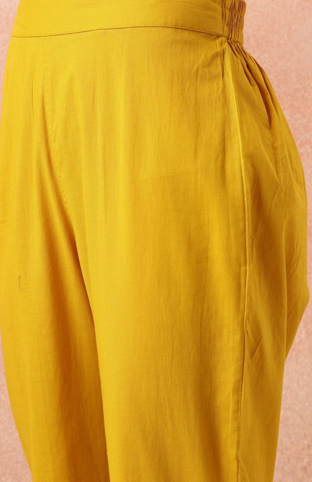 Women Plus Size Yellow Cotton Kurta Pant Set, Casual Wear Dress , SIZE Upto 10XL