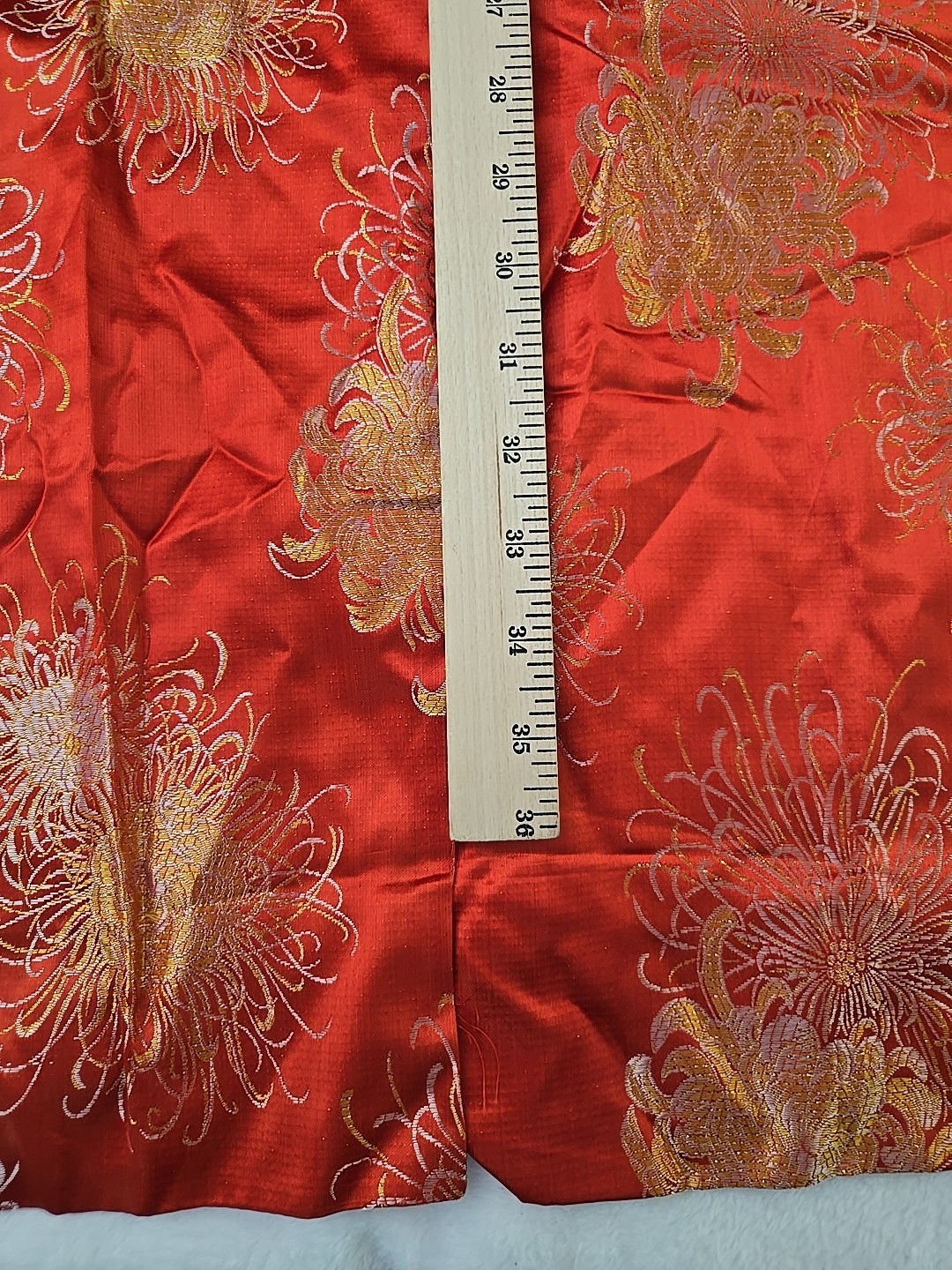 Vtg Mid-century Japanese Made Robe Womans Sz Large Hostess Coat Crysanthemum