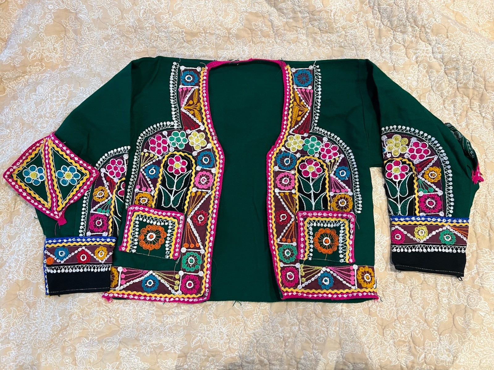 Traditional Cuzco Peru Unisex Huayno Dance Costume Top Shirt / Jacket Handmade