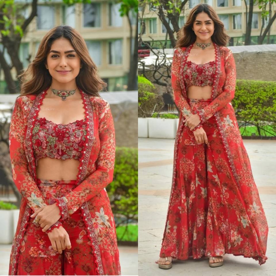 Readymade Designer Stitched Sharara Blouse with Shurg suits Dress For Women