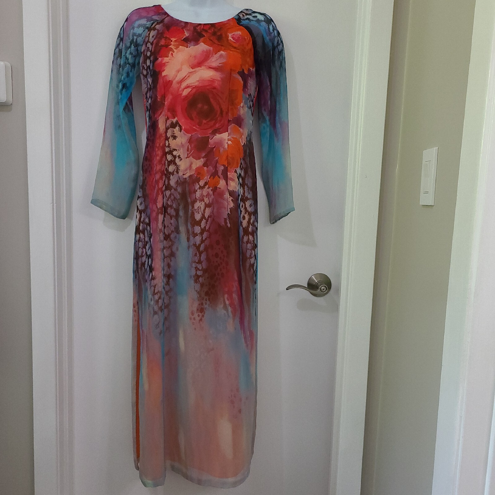 Oriental Tunic Dress Layer over Pants Home Made Unique Excellent Quality
