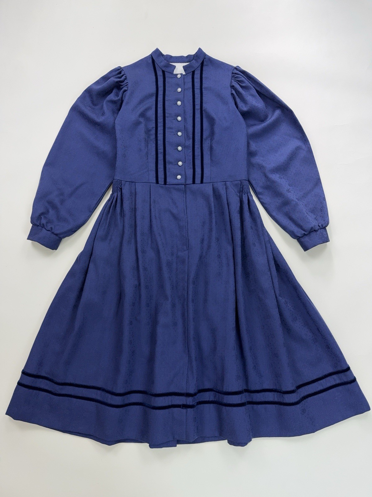 Vintage Bavarian Dirndl Dress 100% Wool Cottagecore Folk Prairie 2XL
