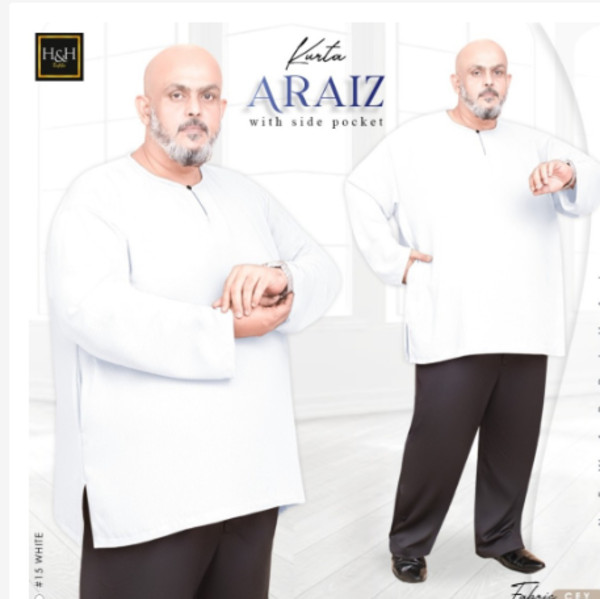 Mens Muslim Long Sleeve Collarless Plain Kurta Shirts Short Kaftan Plus Size